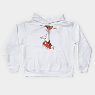 sneakers on wires Kids Hoodie